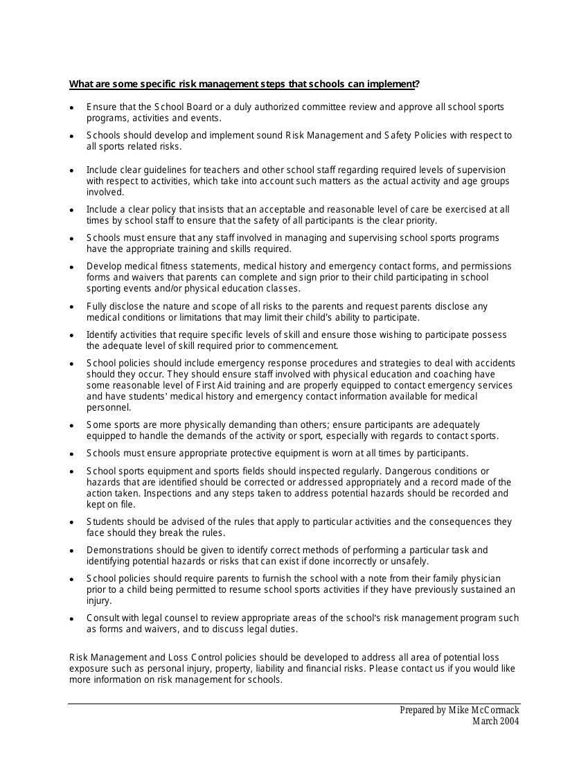 Sports Injuries   Managing The Risks